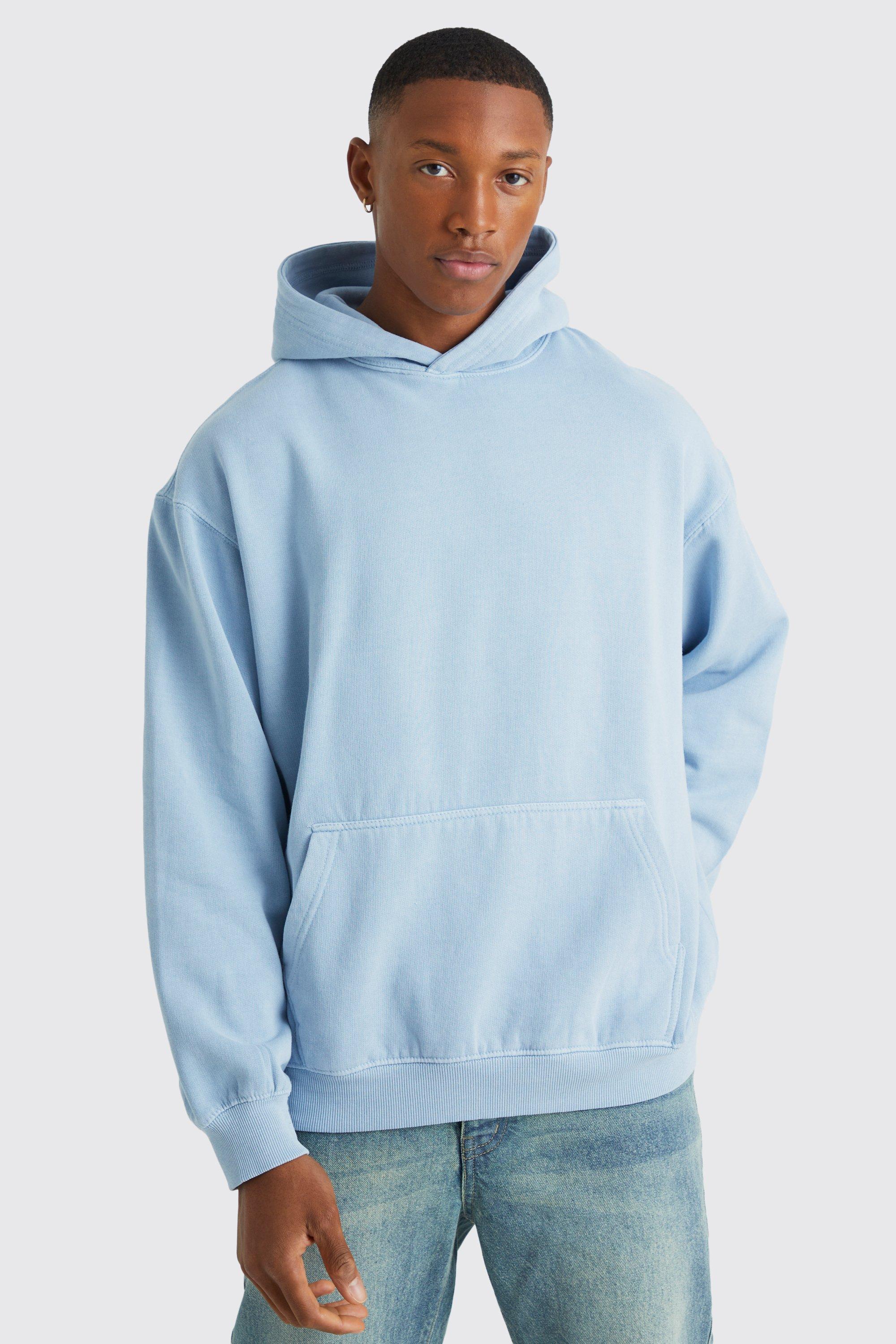 Light blue outlet graphic hoodie